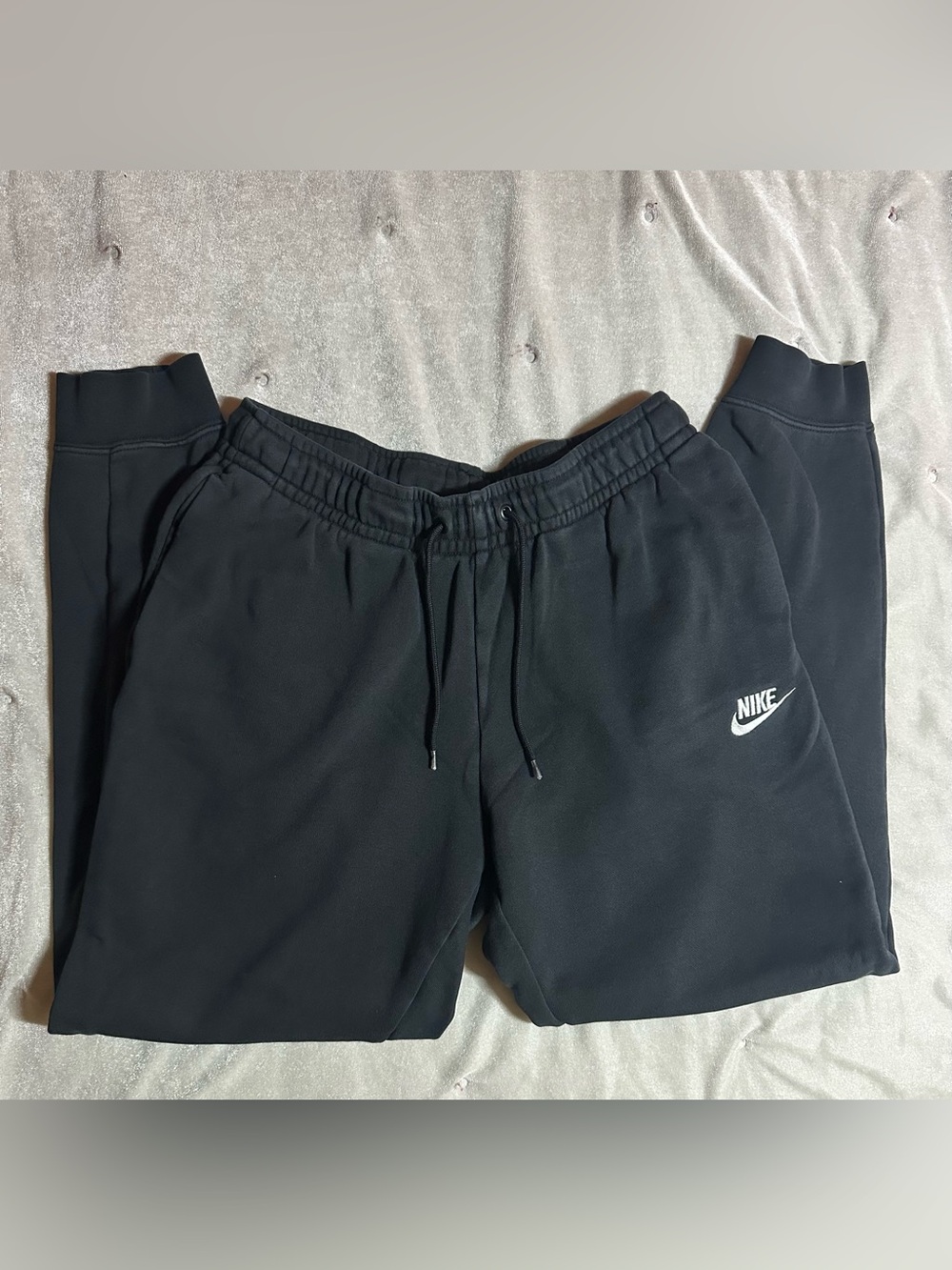 Nike Black Sweatpants with White Logo